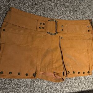 We The Free Tan Cargo Shorts with Ring Belt